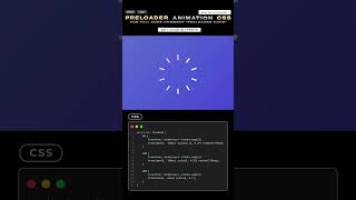 Preloader HTML CSS coding animation css html [upl. by Olivia228]