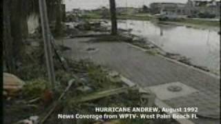 Hurricane Andrew West Palm Beach local coverage part 1 [upl. by Aileda809]