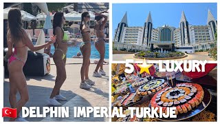 Delphin imperial Luxury resort Hotel 5 star Antalya Turkey Food Tour Travel Turkije Lara [upl. by Collen]