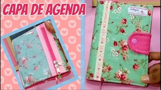 Como Fazer Capinha para Agenda com Bolso Externo na Máquina Doméstica  Costura Iniciante [upl. by Swithin321]