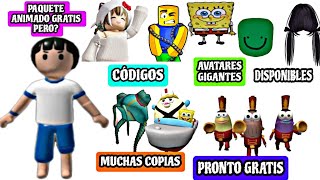 NUEVO PAQUETE ANIMADO GRATIS PEROAVATARES GIGANTES NUEVOS CÓDIGOS GRÁTIS Y MÁS NOTICIAS DE ROBLOX [upl. by Gifford952]