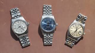 Closer Look 3 Vintage Rolex DateJust  Blue  Linen  Two Tone [upl. by Caro637]