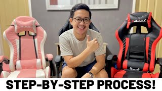 HOW TO ASSEMBLE A GAMING CHAIR  STEP BY STEP  SEAN DELA CRUZ [upl. by Etselec962]