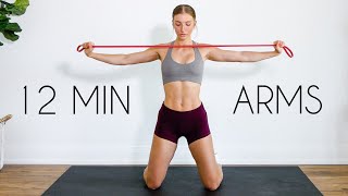 12 min UPPER BODY RESISTANCE BAND Workout At Home [upl. by Sato]