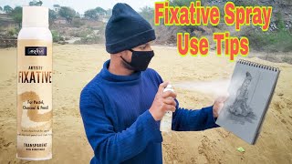 Fixative Spray Use  Fixative Spray For Pancil Drawing  Pastel Charcoal amp Pencil [upl. by Atsirtal]