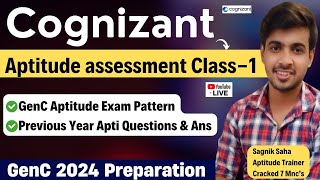 Cognizant Aptitude Questions amp Answers  Previous Year Questions  GenC Exam Preparation 2024 [upl. by Anuqahs32]