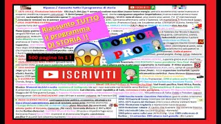 ✅RIPASSOriassunto TUTTO IL PROGRAMMA DI STORIA 😱 esame maturità  esame terza media parte1🌈 [upl. by Noval]