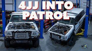 4JJ1 PATROL  RIG  4JJ1 Engine Conversion DIY RUN THROUGH  Diesel Engine Conversions [upl. by Adnauqaj]