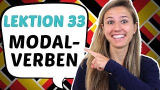 GERMAN LESSON 33 Introduction to German MODAL VERBS can must want etc [upl. by Server]