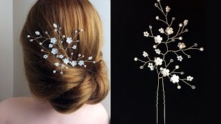 How to Make Hair Vine Pin Comb Bridal Headpiece EASY DIY [upl. by Karalynn]