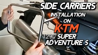 KTM SIDE CARRIERS INSTALL on KTM 1290 Super Adventure S 20212023 for Touratech panniers Motobags [upl. by Aremat578]