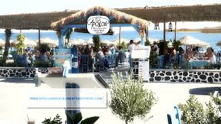 Apollon Restaurant Perissa  Best Beach Restaurants in Santorini [upl. by Deedahs774]