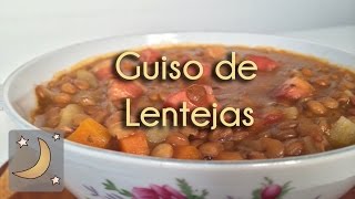 Como hacer Guiso de Lentejas  Receta de Lentejas con Panceta  Tocino [upl. by Ewall]