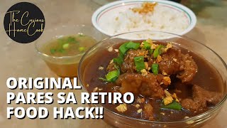 BEEF PARES  RETIROSTYLE Pares Pares Food Hack The Curious Home Cook [upl. by Hteboj]