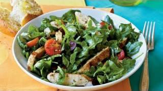 Herbed Arugula Tomato Salad with Chicken Recipe [upl. by Jestude351]