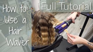 How To Use a HAIR WAVER 3 Barrel Curling Iron [upl. by Earased]