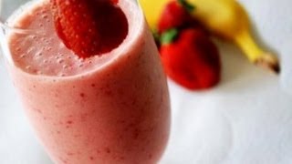 Mes recettes minceur  Smoothie banane fraise 100 fruits [upl. by Nnilsia741]