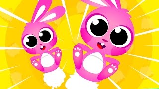 🔴 Learning amp Counting 10 Little Bunny Tails Wheres My Tail Little Angel baby Rhymes amp Songs [upl. by Nanette]