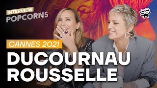 Julia Ducournau amp Agathe Rousselle — TITANE  LInterview Popcorns Cannes 2021 [upl. by Farnham]