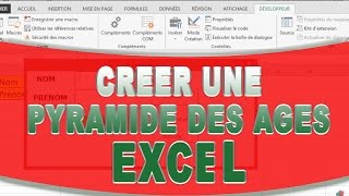 EXCEL  APPRENDRE A CREER UNE PYRAMIDE DES AGES [upl. by Eciruam]