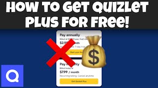 HOW TO GET QUIZLET PLUS FOR FREE EASY [upl. by Noivart]