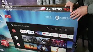 TCL C715 55quot 4K QLED Android Smart TV First Look  Product Unboxing [upl. by Michiko]