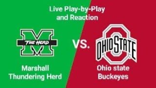 College Football Week 4 Marshall Thundering Herd vs Ohio St Buckeyes Live PlaybyPlay amp Reaction [upl. by Akibma]