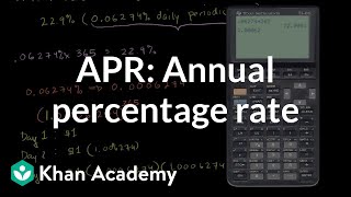 Annual Percentage Rate APR and effective APR  Finance amp Capital Markets  Khan Academy [upl. by Lynn]