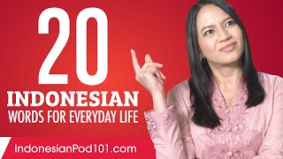 20 Indonesian Words for Everyday Life  Basic Vocabulary 1 [upl. by Alue]