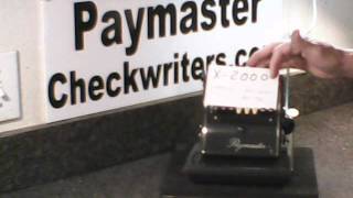 Paymaster CheckWriter Model X 2000 [upl. by Hammad892]