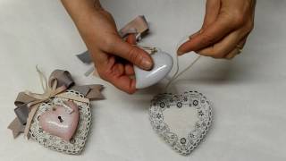 Tutorial bomboniera matrimonio con cuori  ilDettagliocom [upl. by Ytnom876]