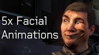 Halo 4  5x Facial Animations [upl. by Aneeles]