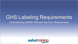 Free OSHA Training Tutorial  Understanding the GHS Labeling System [upl. by Cairns]