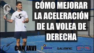 Pádel Clase en Directo con Javi  Cómo Mejorar La Aceleración en la Volea de Derecha [upl. by Ahdar]