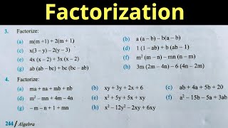 Factorization  Factorization of algebraic expressions  algebraic expressions class 8  Factorize [upl. by Erund]