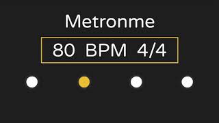 Metronome  80 BPM  44 Time with Accent [upl. by Maressa]