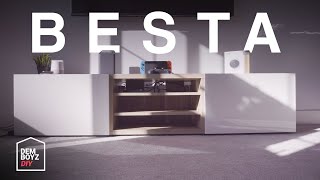 IKEA BESTA ENTERTAINMENT CONSOLE  Assembly and overview  Demboyz DIY [upl. by Llehctim]