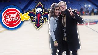 COURTSIDE Watching Blake Griffin Pistons Vs Pelicans Vlog [upl. by Pogah196]