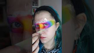 my take on the tape makeup trend✨🌈 im OBSESSED with how this came out but lemmi know your thoughts [upl. by Anidal]