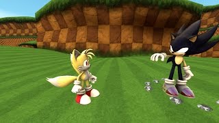 Dark Super Sonic vs Super Tails SFM [upl. by Nyladnor]