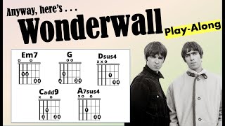 Wonderwall Oasis Guitar and Lyric PlayAlong [upl. by Luelle]