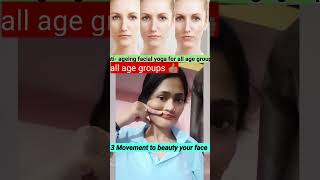 Anti ageing facial yoga for all age groups best movement shortsviral video faceyogaexercises [upl. by Nylleoj251]