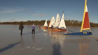 Iceboating on Lake Damariscotta Jan 2829 2017 [upl. by Odlabu736]