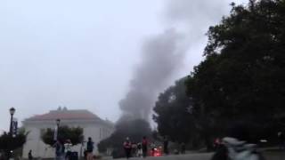 Footage of UC Berkeley campus fire from Dwinelle Plaza [upl. by Gabbey]