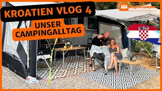 Unser Campingalltag im Kroatienurlaub mit dem Wohnwagen  Wasserrutschenpark amp kleine Reparaturhilfe [upl. by Jeanna]