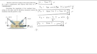 Breaking down forces acting on a gusset plate and finding resultant force [upl. by Velma17]