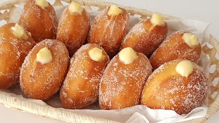 Vanilla Custard Cream Donuts  Custard Donuts Recipe  How To Make Custard Donuts [upl. by Frulla]