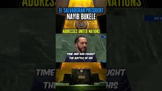 El Salvadoran President Nayib Bukele Addresses United Nations [upl. by Almeida]