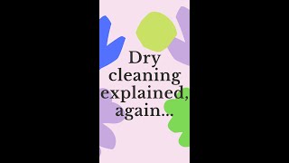 Dry Cleaning Explained by a Dry Cleaner cleaning drycleaning explained [upl. by Peterman859]