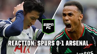 REACTION Tottenham 01 Arsenal  Did Arteta outcoach Postecoglou  ESPN FC [upl. by Ttehc]